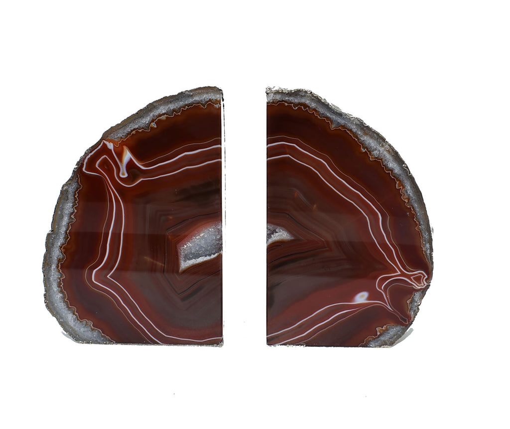 Agate Bookend Silver Electroplated Premium Quality