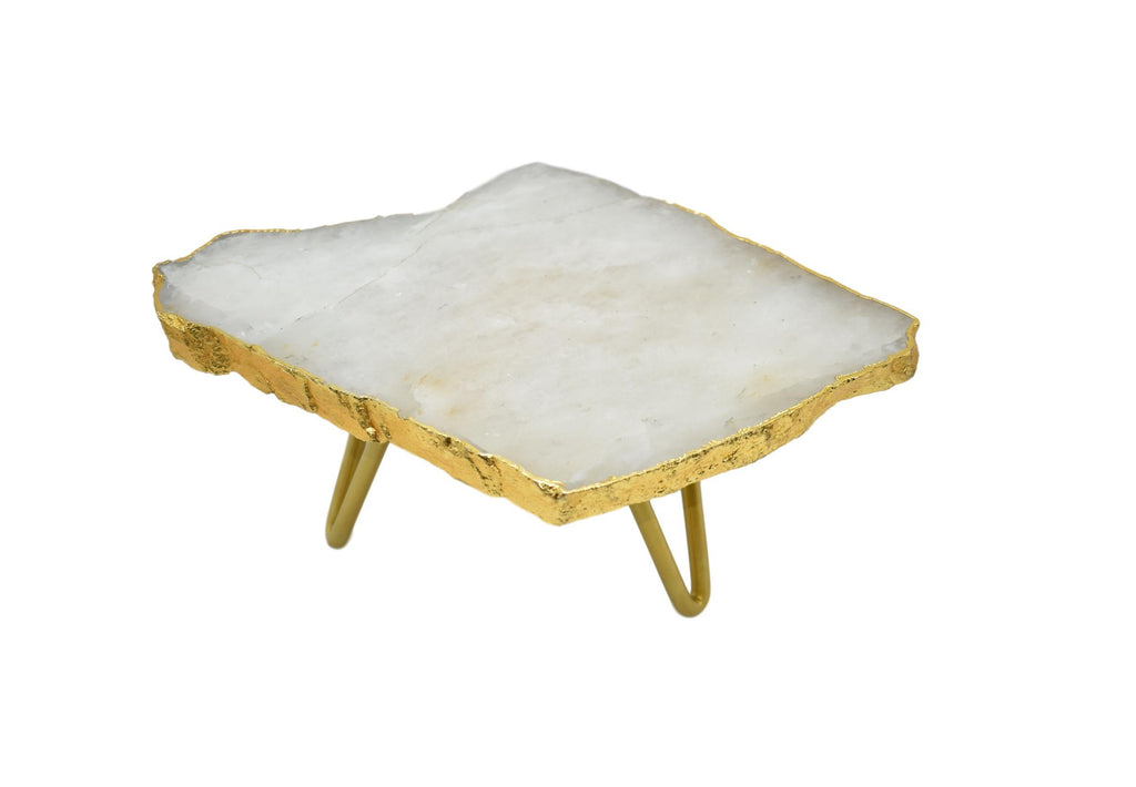 1-Layer Cake Stand with Gold Trim 