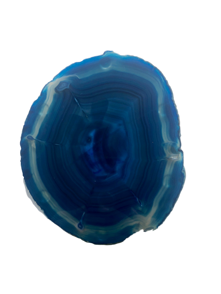 Agate Thin Serving Plate with Natural Trim 