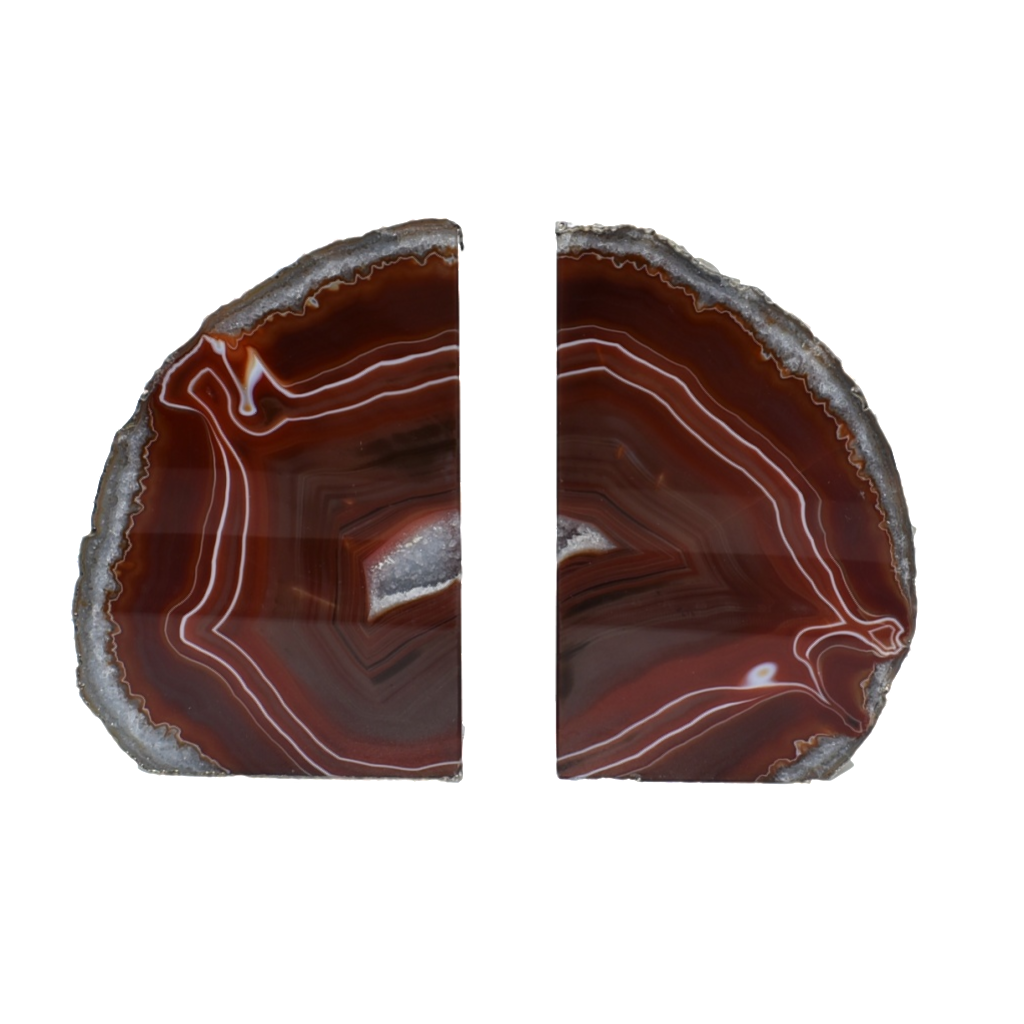 Agate Bookend Silver Electroplated Premium Quality 